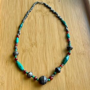 Beaded Necklace – Earthy Tones, 24”